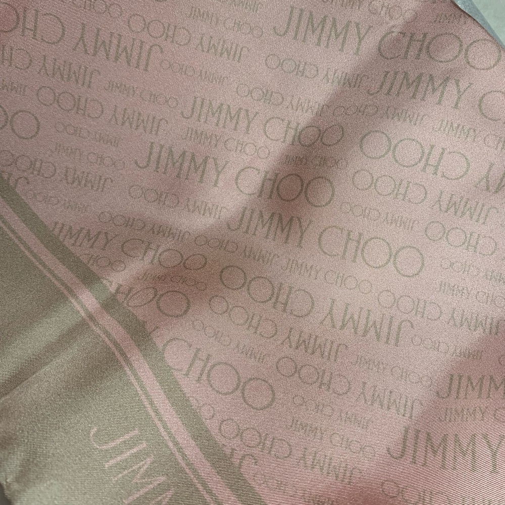 With Box Jimmy Choo Blush and Beige Silk Scarf - Picture 8 of 16